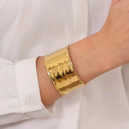 Statement Hammered Bangle