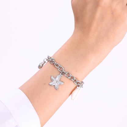 Chunky Starfish Bracelet Silver