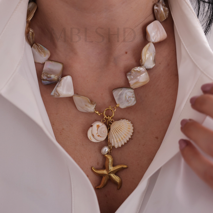 Water Pearls Charms Necklace