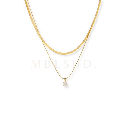 Dainty Drop Layered Necklace