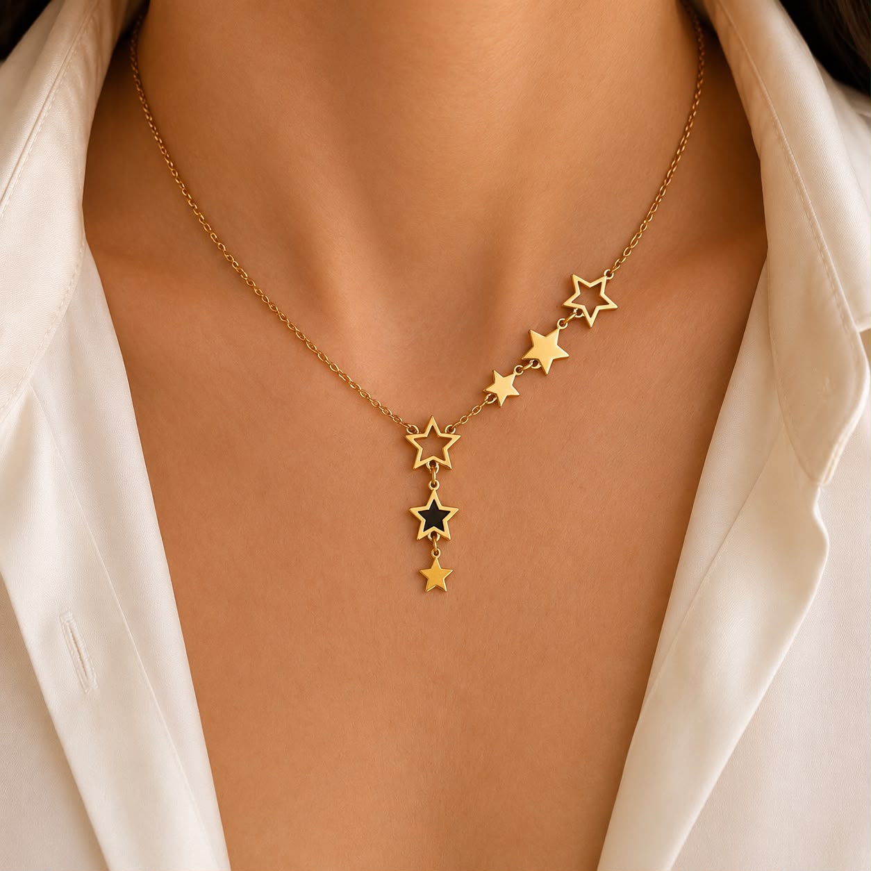 Stars Y Shaped Necklace