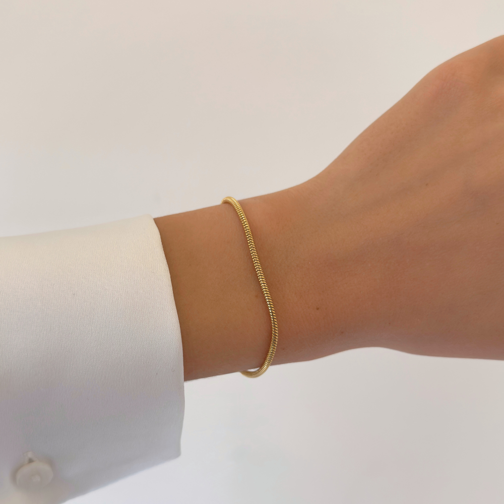 Simple Gold Drawstring Bracelet