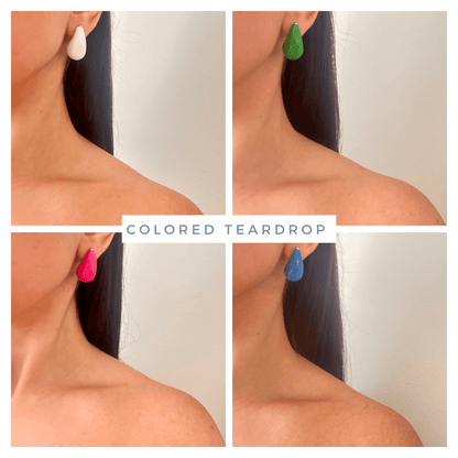 Teardrop Colored Earrings