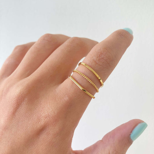 3Pcs Ring Set Gold