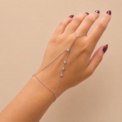 Stella Cascade Hand Chain Silver