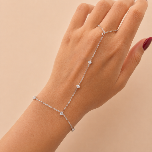 Constellation Stars Hand Chain Silver