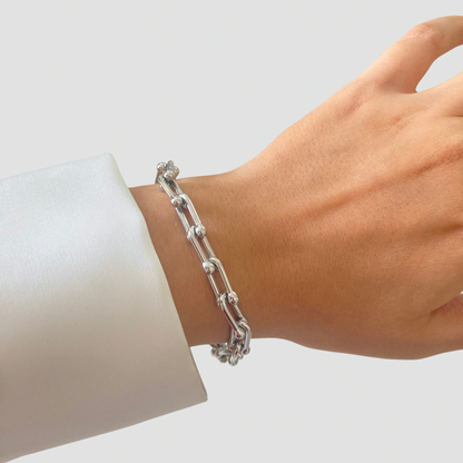 U Chain Bracelet Silver