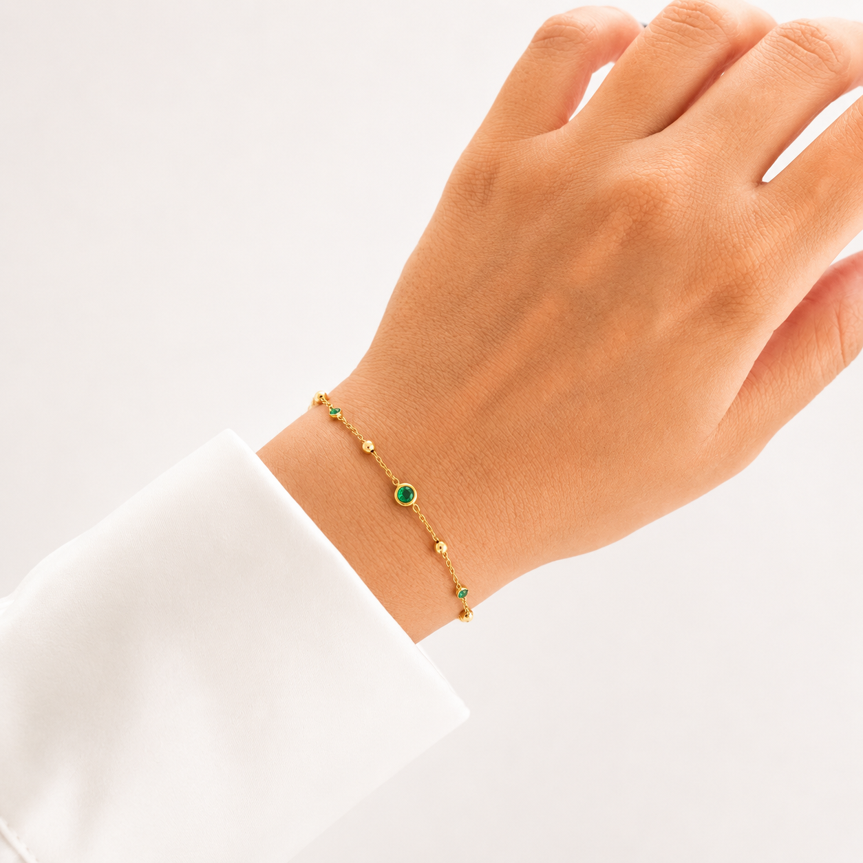 Emerald Whisper Bracelet