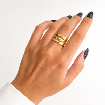Tidal Fish Stack Ring