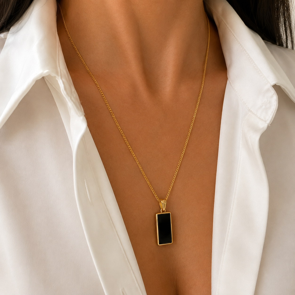 Black Pendant Necklace