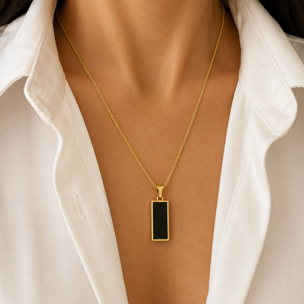 Black Pendant Necklace