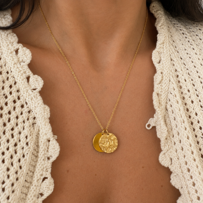 Double Charm Pendant Necklace