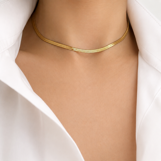 Herringbone Choker Necklace
