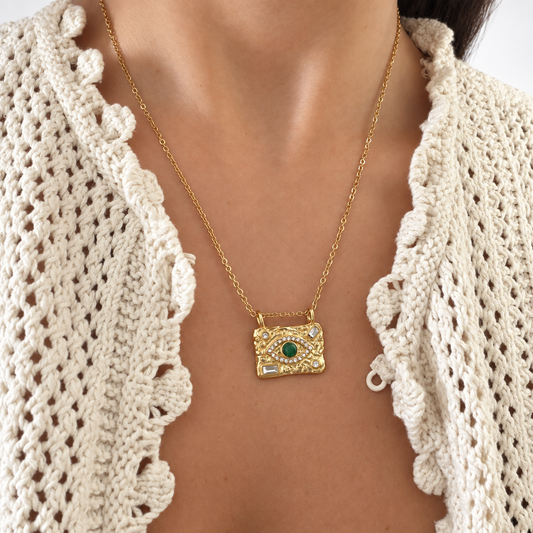 Rectangle Eye Necklace