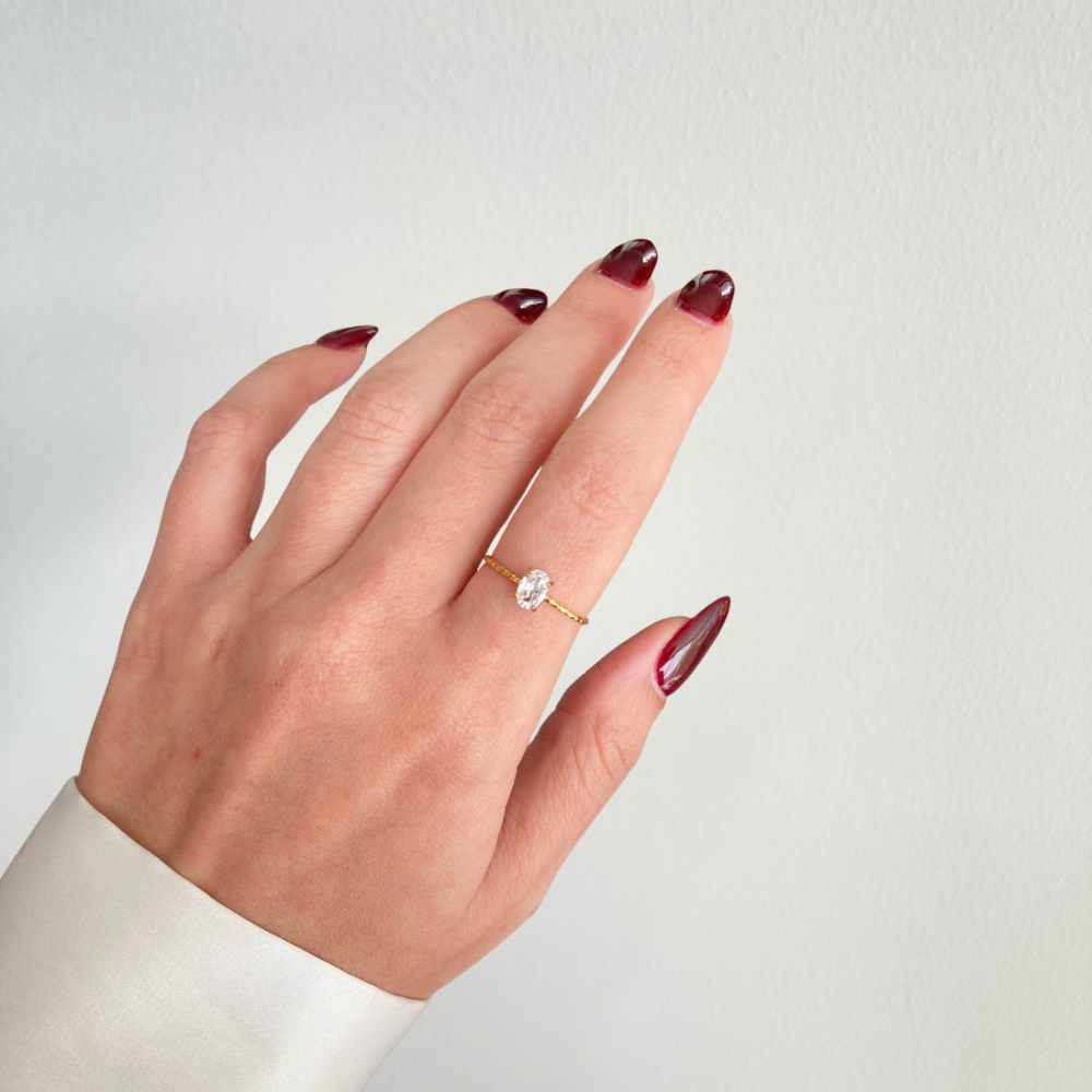 Oval Solitaire Ring