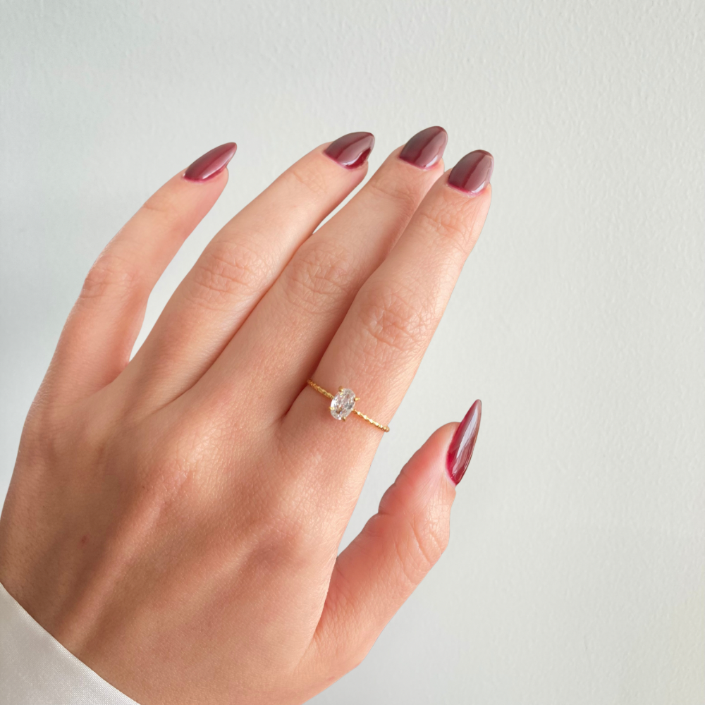 Oval Solitaire Ring
