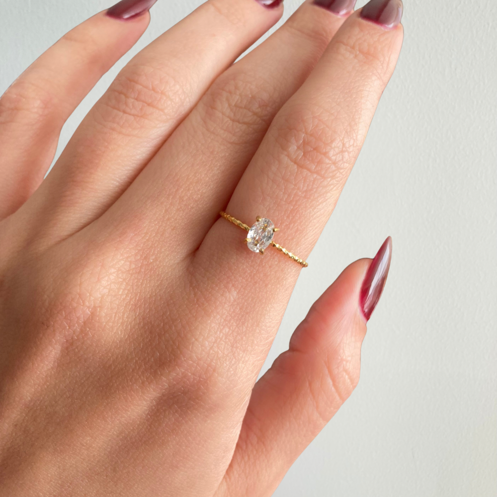 Oval Solitaire Ring