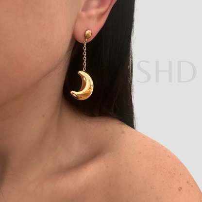 Golden Luna Drop Earrings