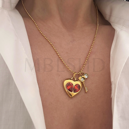 Twin Flame Heart Necklace