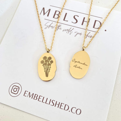 Birth Flower Necklace