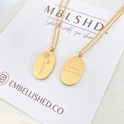 Birth Flower Necklace
