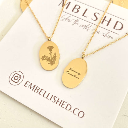 Birth Flower Necklace