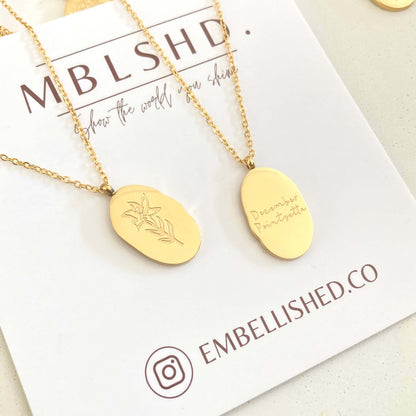 Birth Flower Necklace