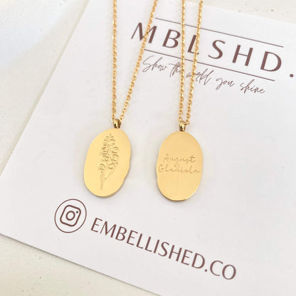 Birth Flower Necklace