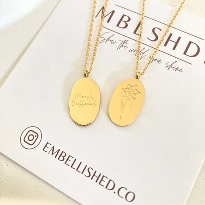 Birth Flower Necklace