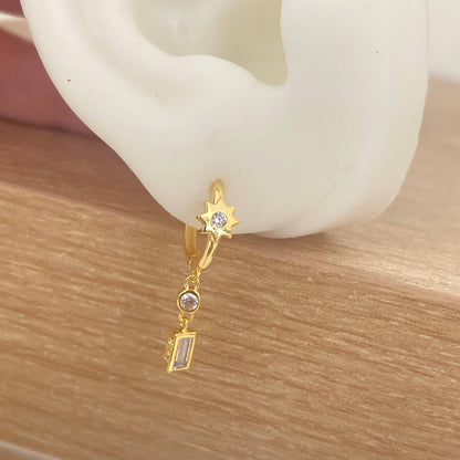 Moon and Star 3 Earrings