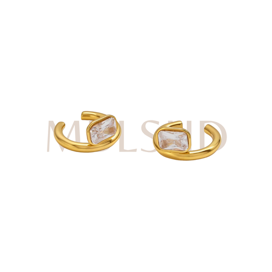 Square Stone Ear cuff ( 1 piece )