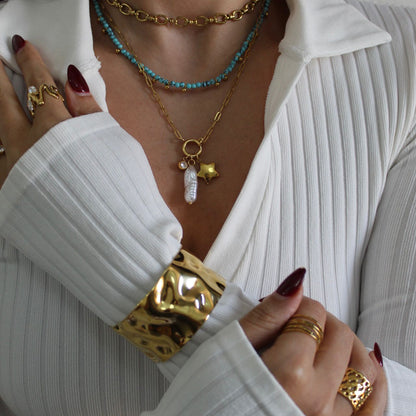 Hammered Statement Bangle