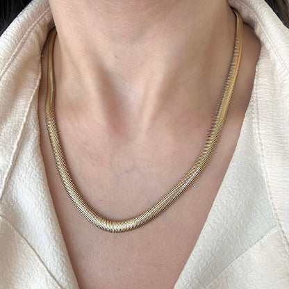 Wide Herringbone Necklace