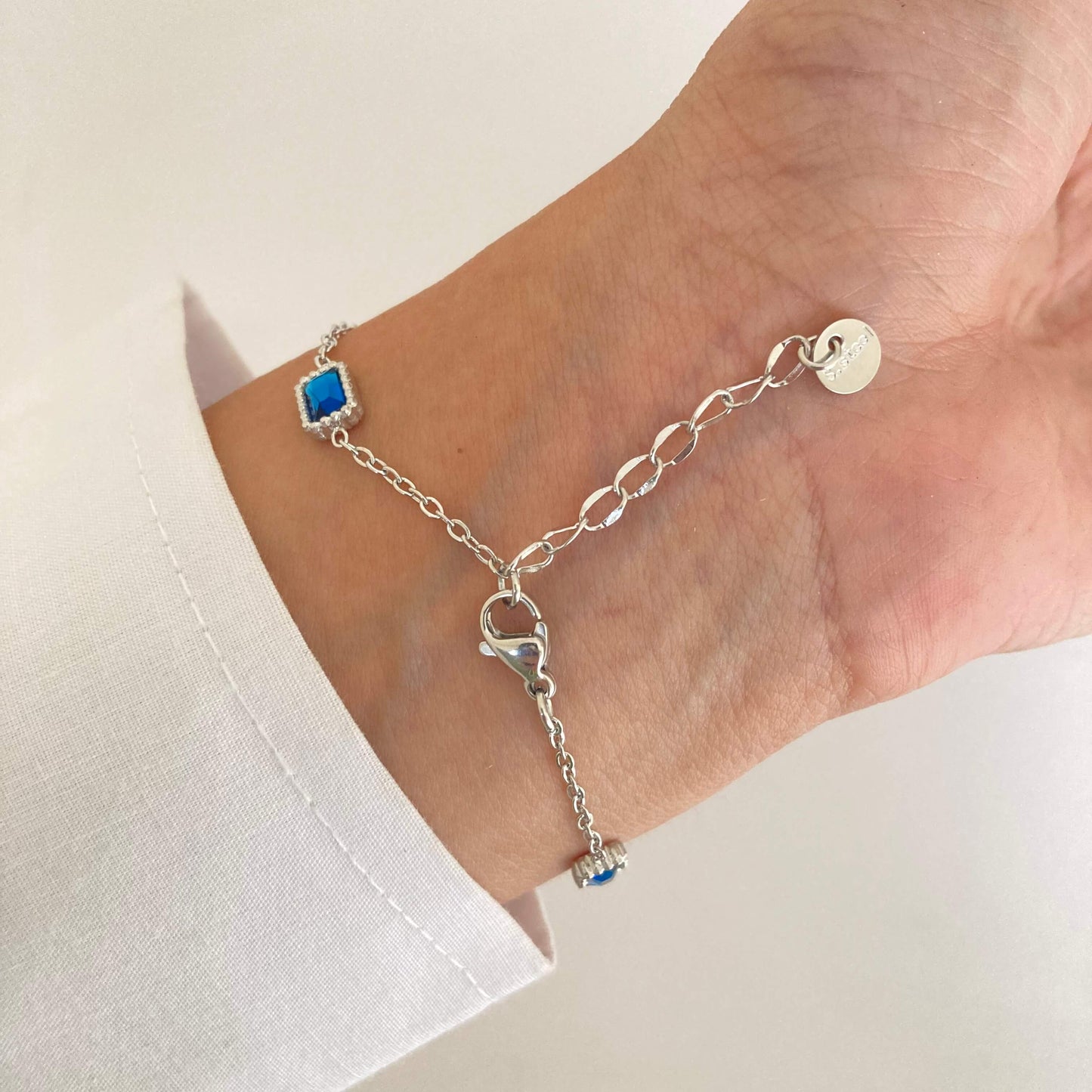 Blue Stones Bracelet Silver