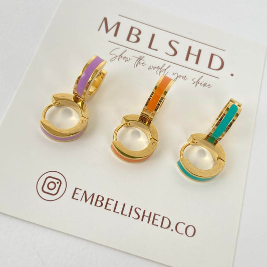 Waterproof Enamel Earrings
