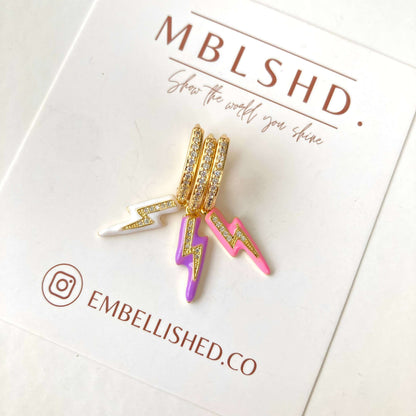 Lighting bolt earrings