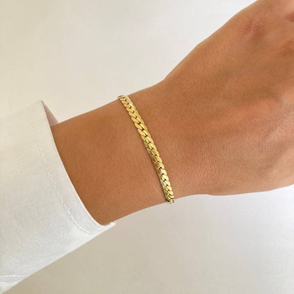 Pressed Chain Bracelet