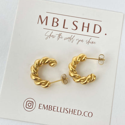 Twisted hoops-Gold-