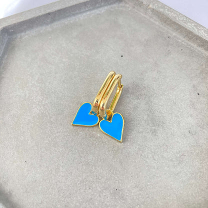 Rectangle Heart Earrings