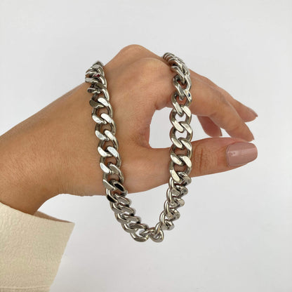 12mm Cuban Chain -Silver-