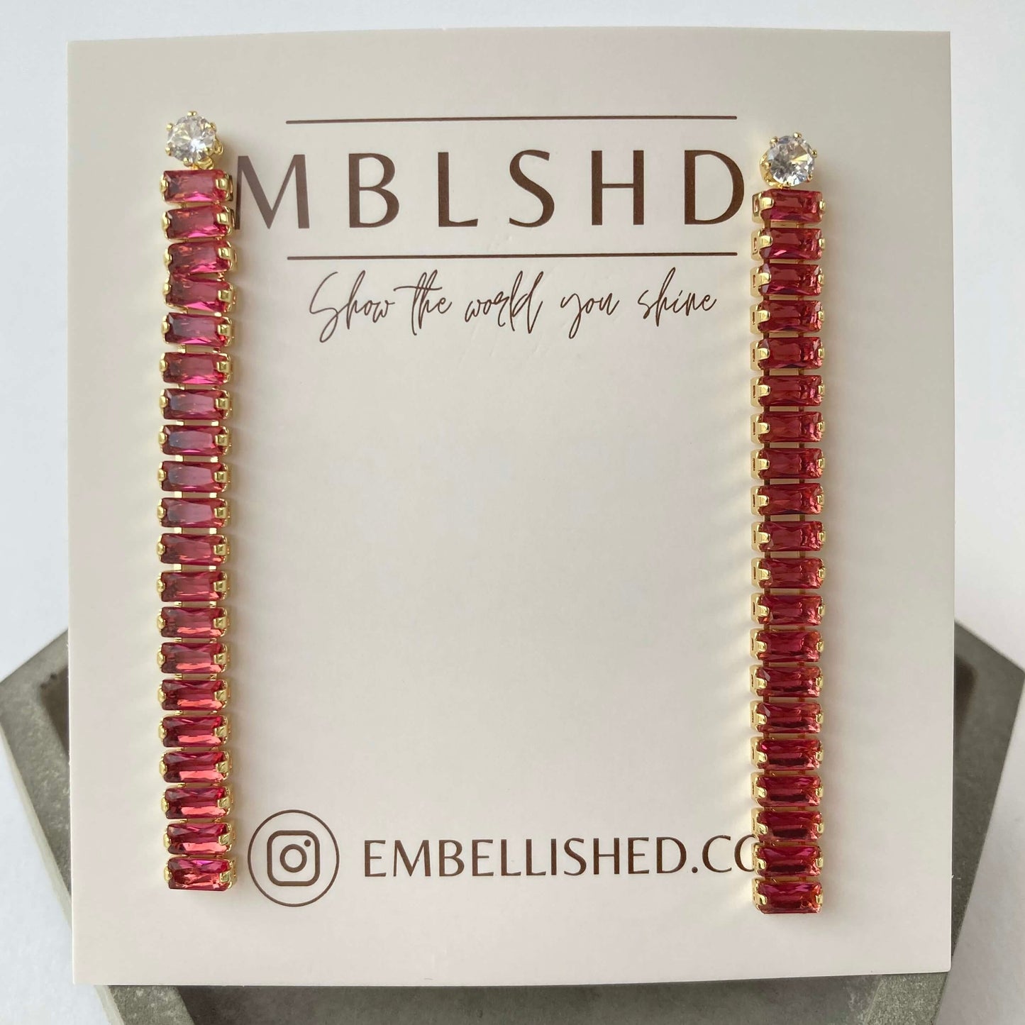 Red Long Earrings