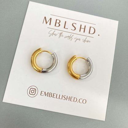 Silver and Gold Hoops